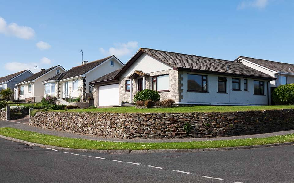 Row of detached houses