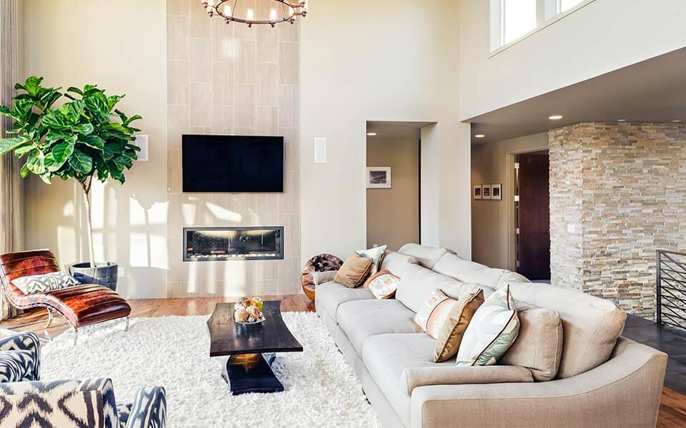 Large open living room