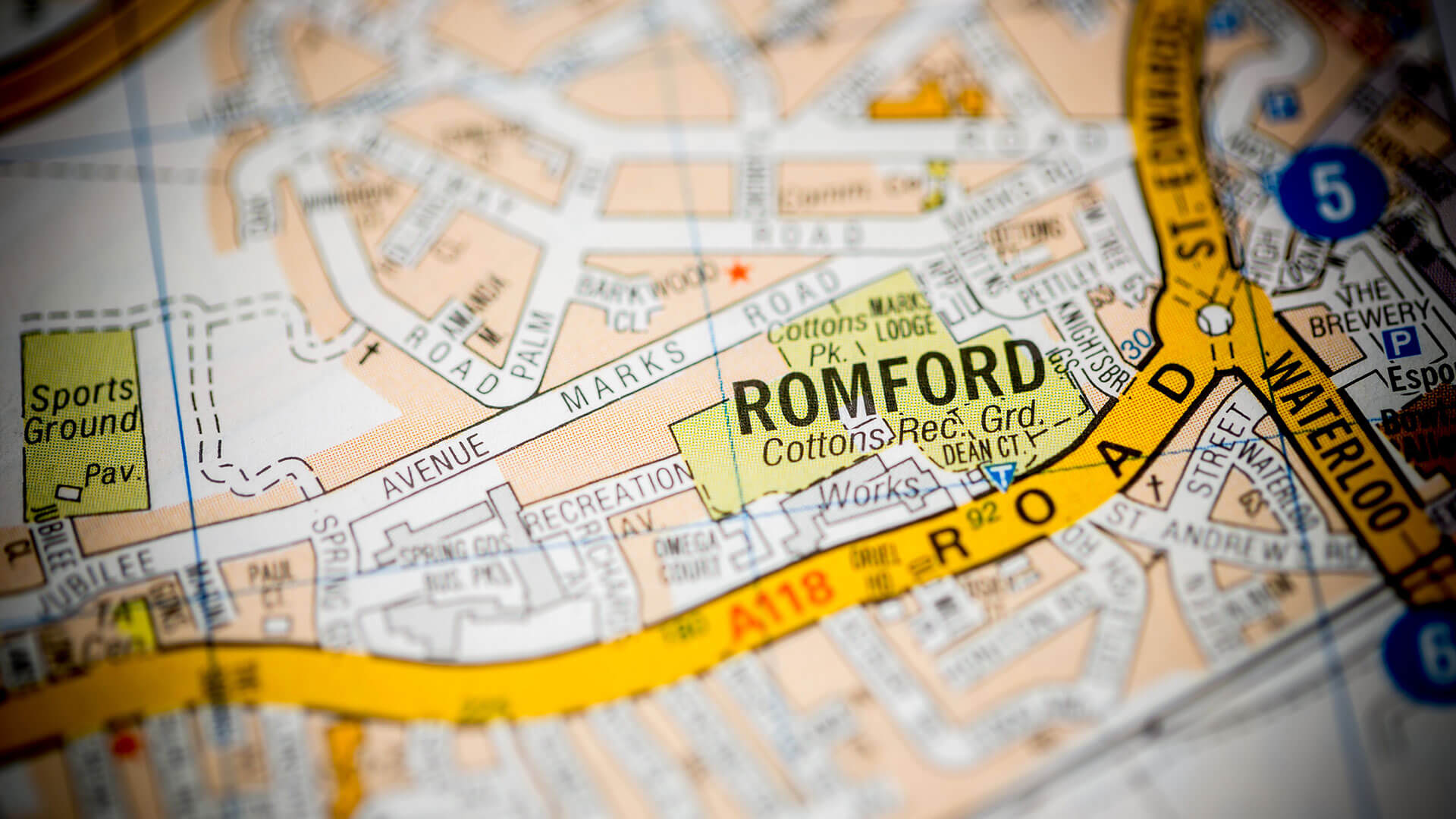 Map of Romford