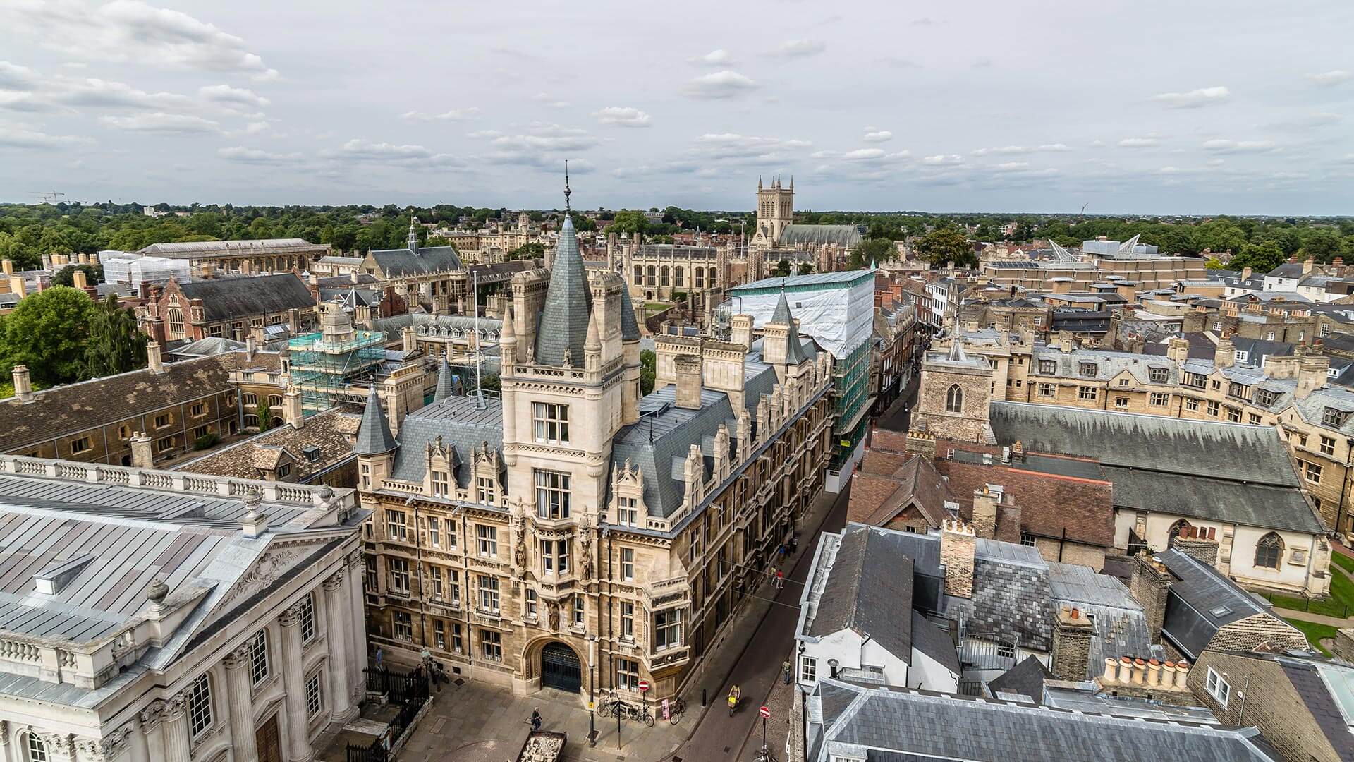 Aerial view of Cambridge