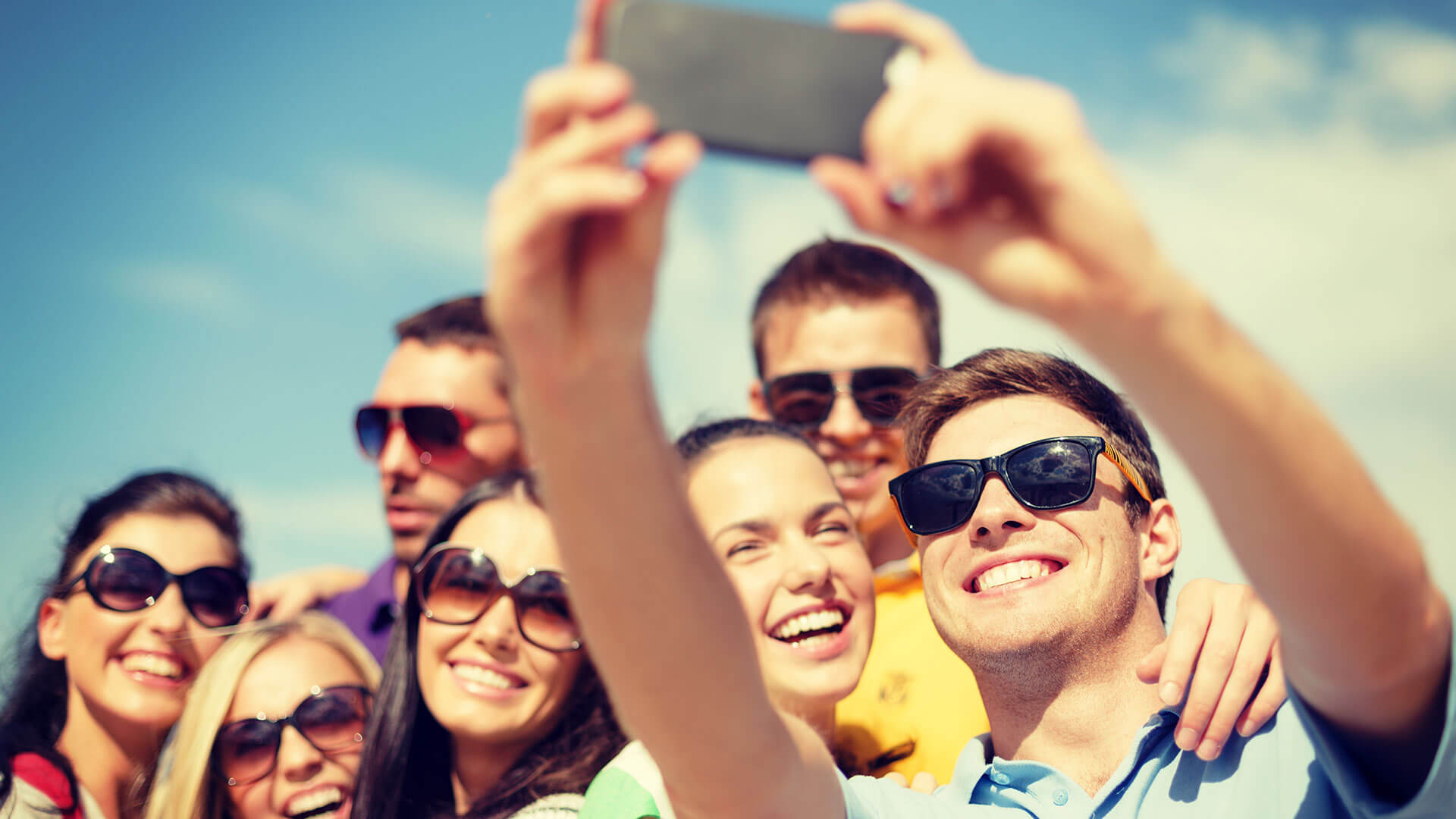 Friends taking a selfie