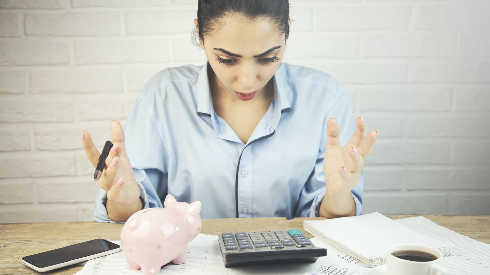 Woman looking stressed