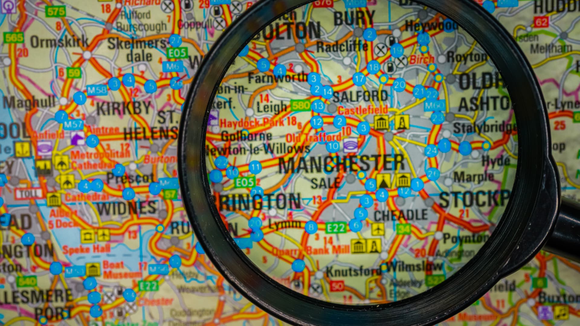 Map of Manchester