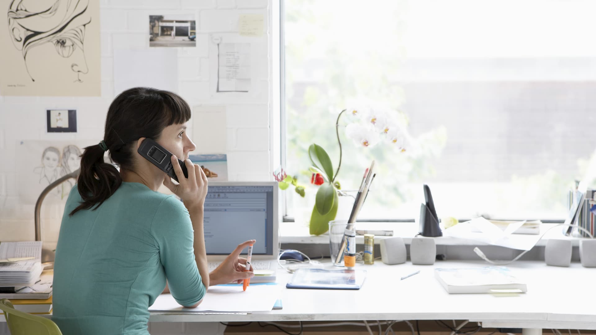 Woman on a phone