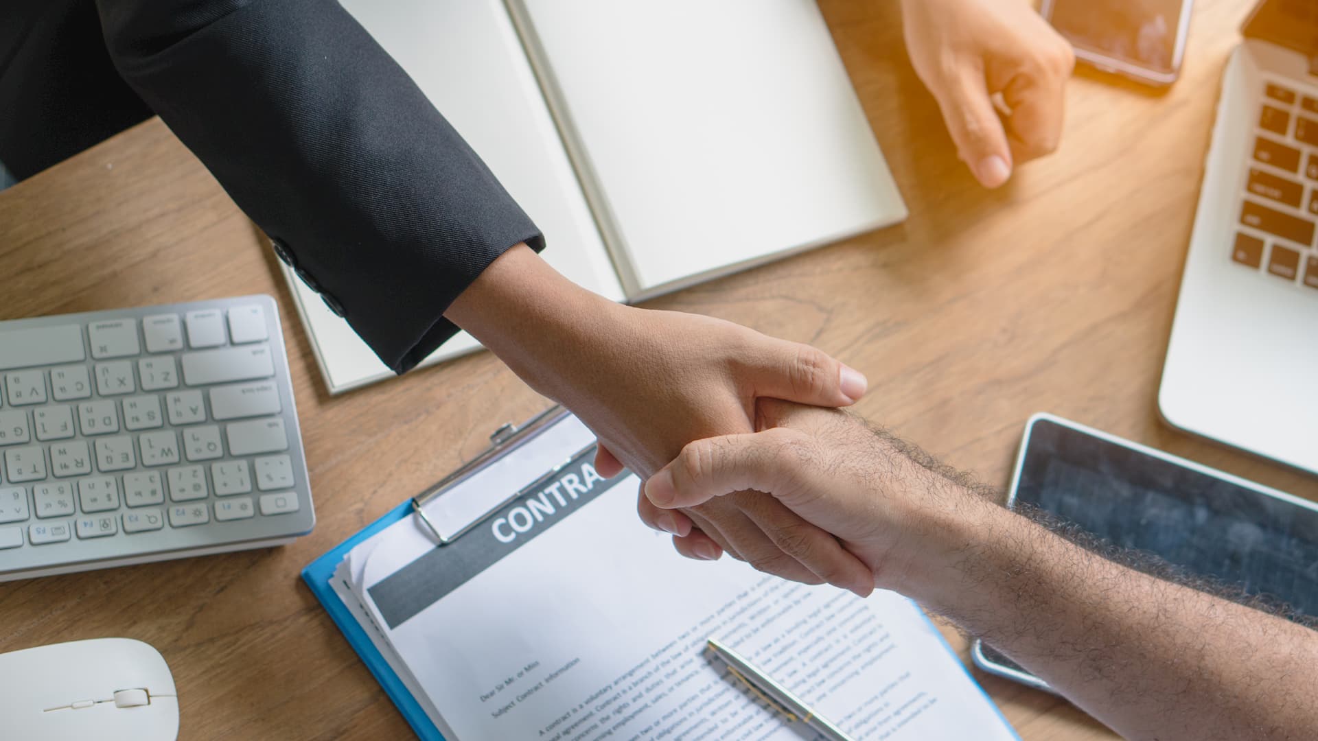 People shaking hands