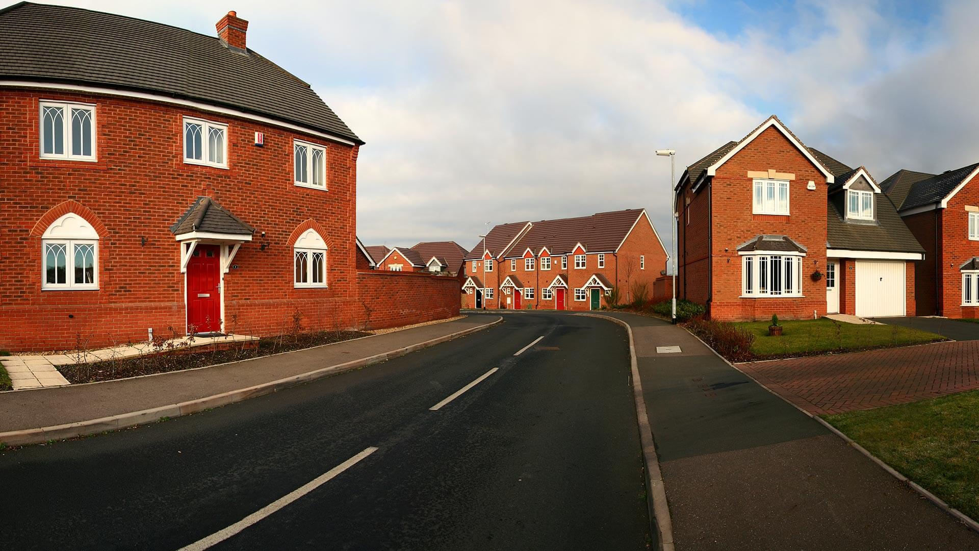 Houses along a street